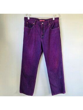 Rare Levi's Low Pro Straight Purple Dyed Jeans Women's 32